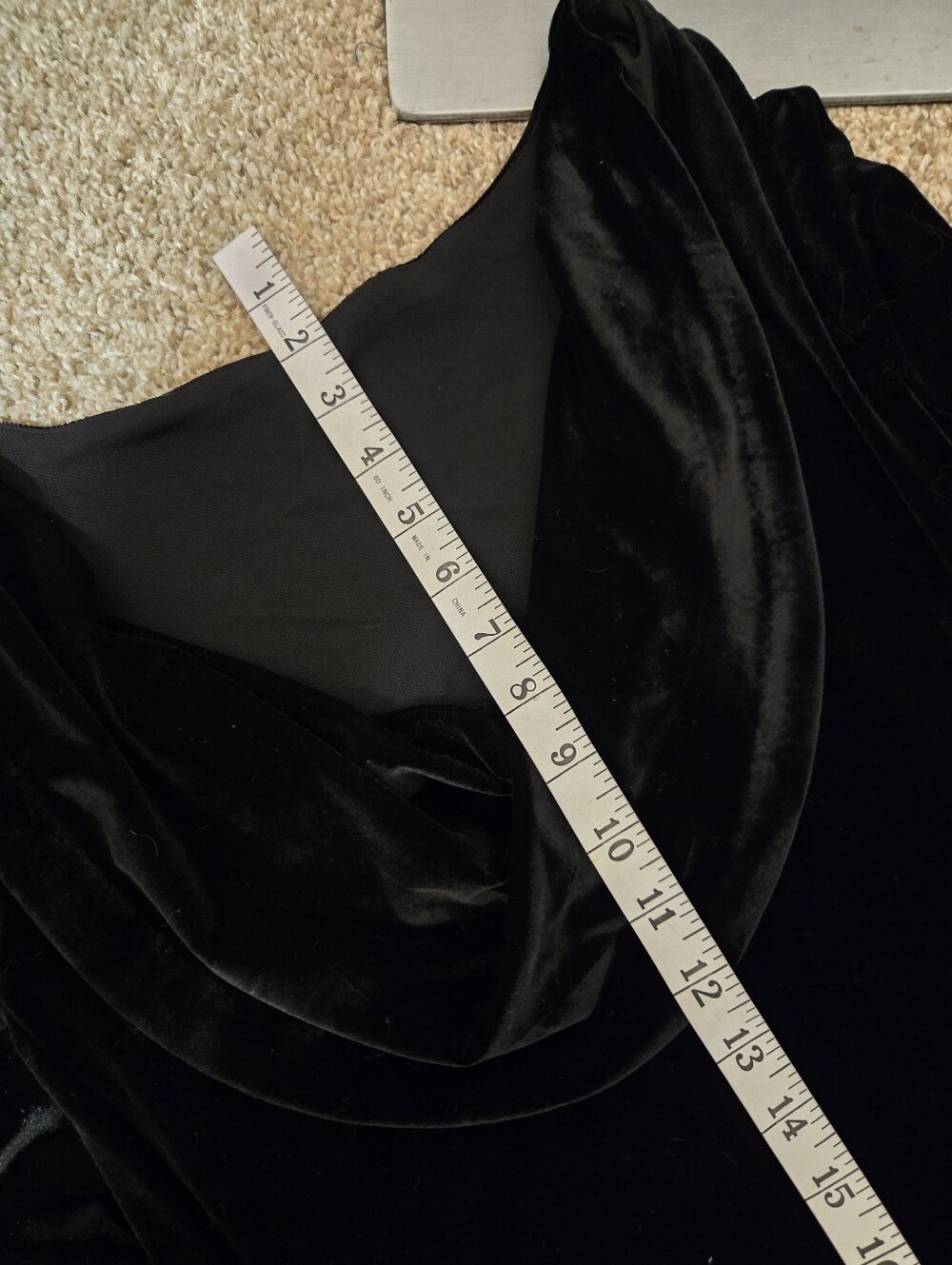 Sz S (Also Fits M) Y2K Vintage Lauren Ralph Lauren Black Stretch Velvet LS Gown - Picture 11 of 11